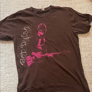 Bob Dylan Concert Graphic T-Shirt with Pink Design